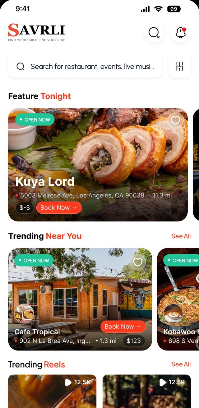 Savrli discovery feed