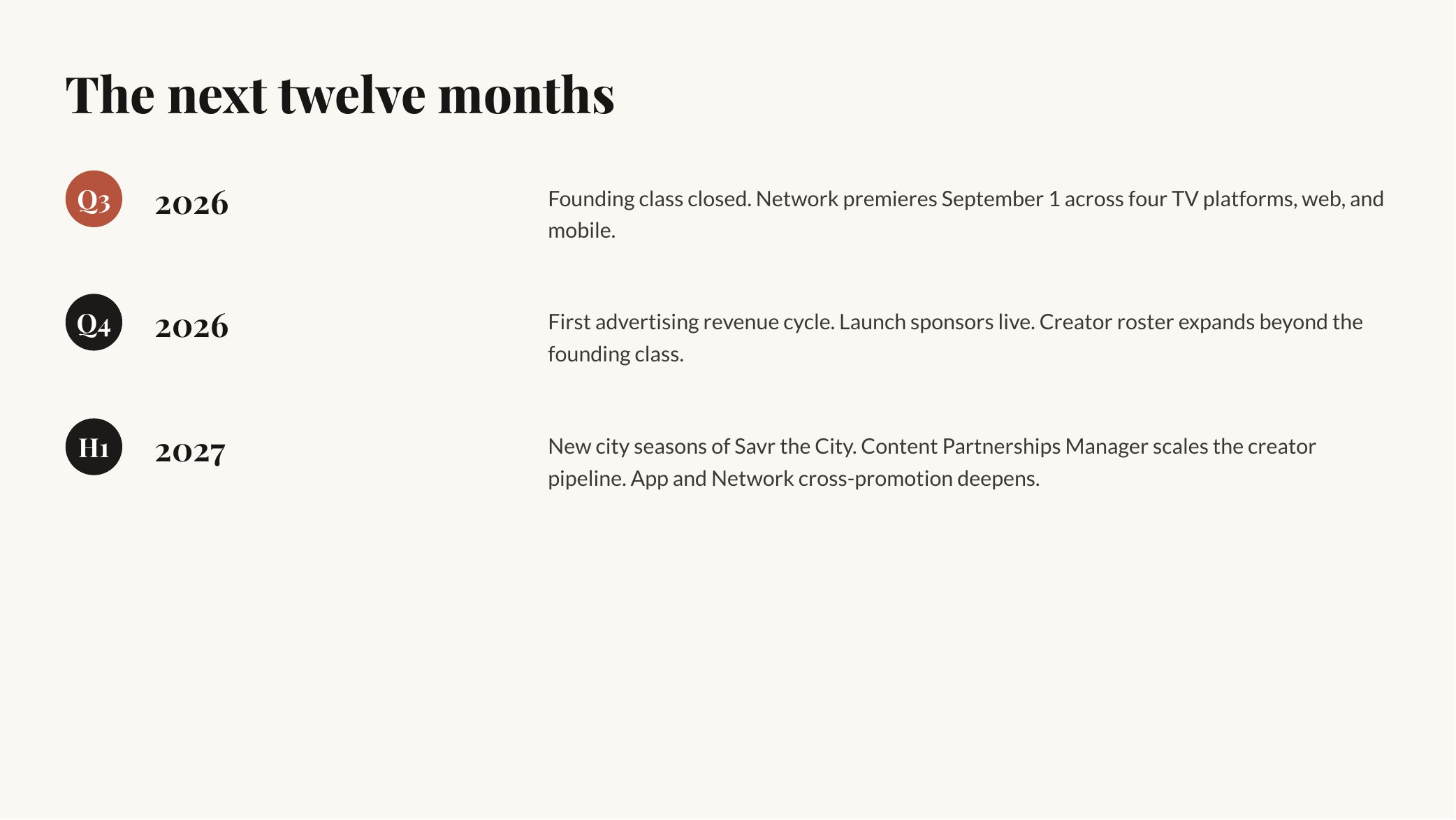 Savrli Network deck slide