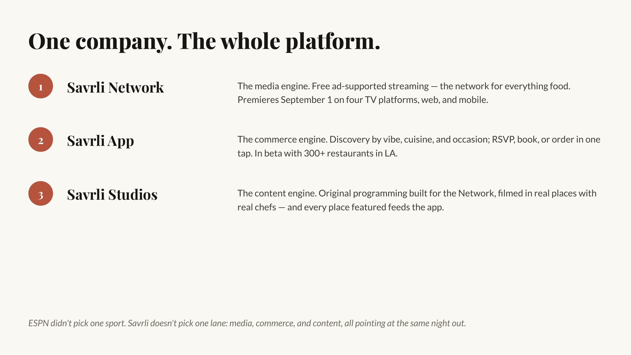 Savrli Network deck slide