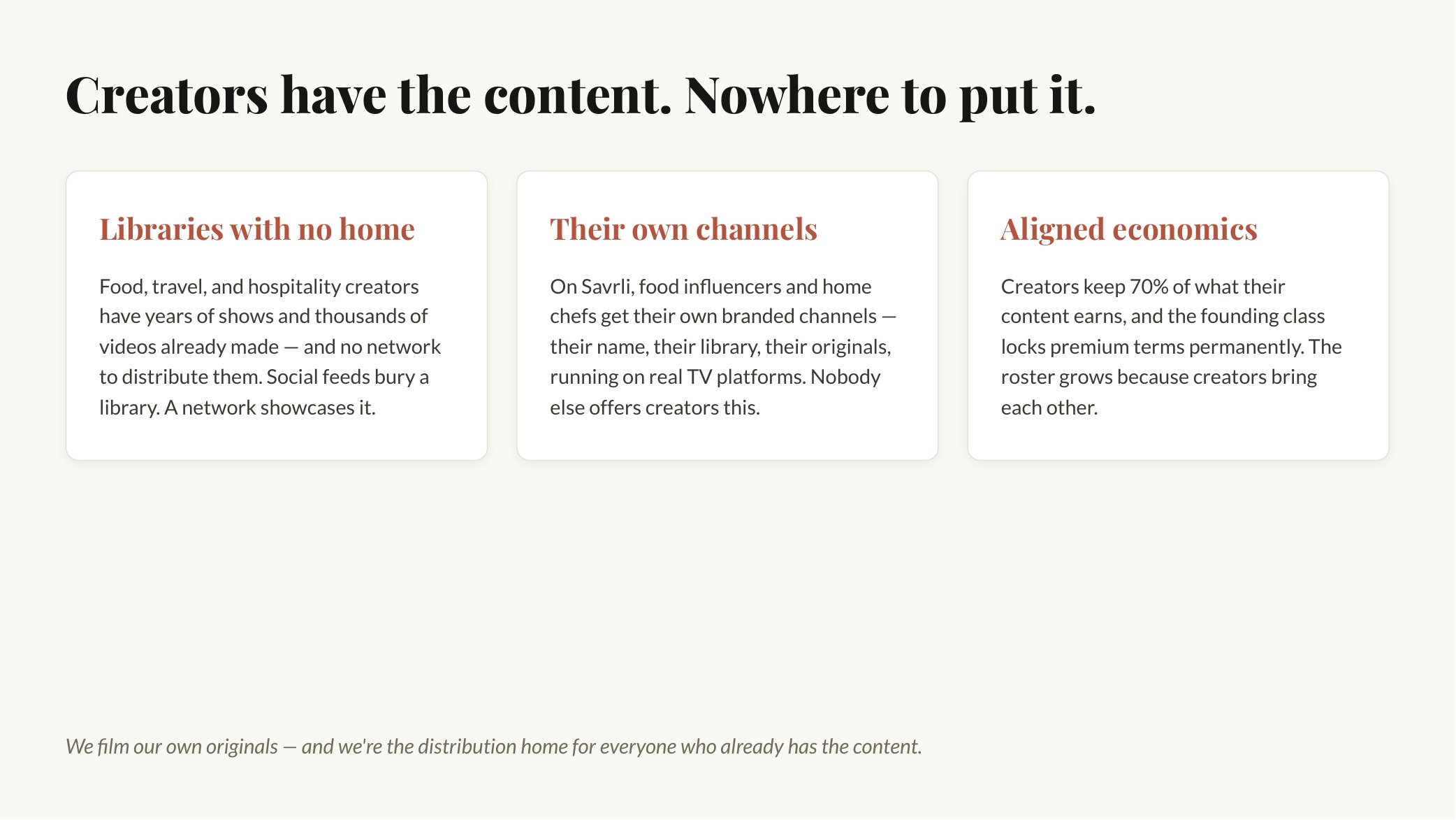 Savrli Network deck slide