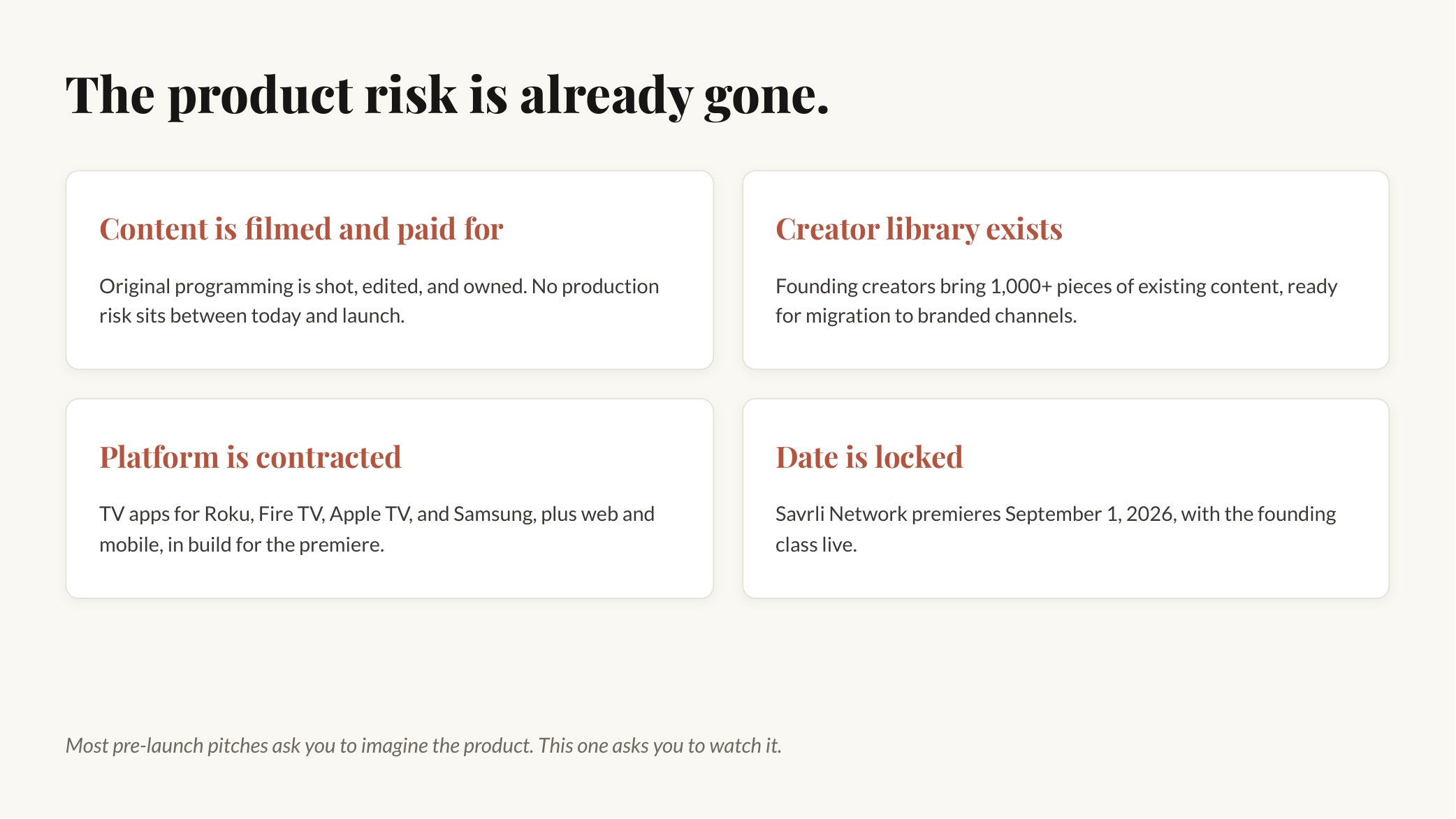 Savrli Network deck slide